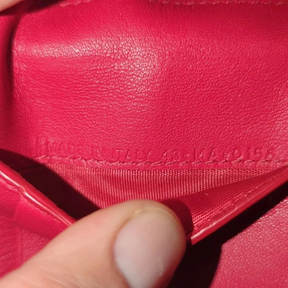 Authentic Christian Dior Lady Dior Cannage Trifold Wallet Lamb Skin Red - Picture 14 of 14